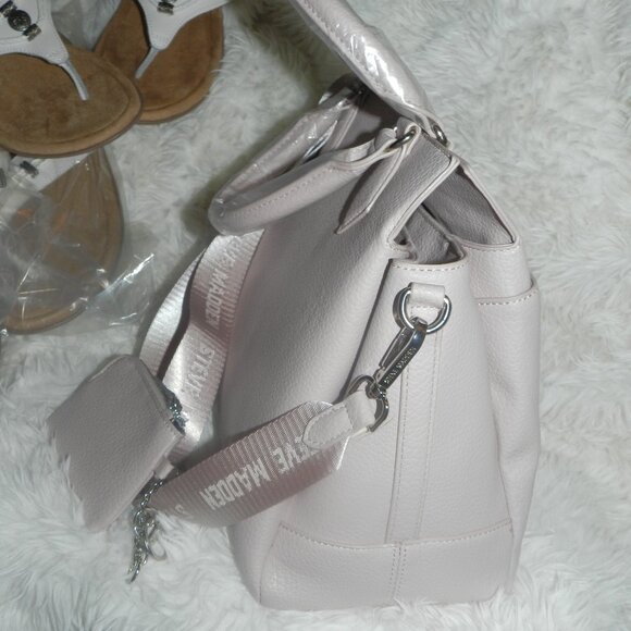 Steve Madden Pebble Grain Leather Satchel🆕SHIPS FAST😮💨⚡🚚 - Picture 10 of 16